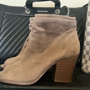 Tan ankle booties